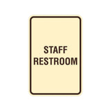 Portrait Round Staff Restroom Sign With Adhesive Tape