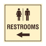 Signs ByLITA Square Restrooms left arrow Sign