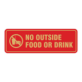 Standard No Outside Food Or Drink Sign