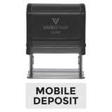 Black MOBILE DEPOSIT Self-Inking Office Rubber Stamp