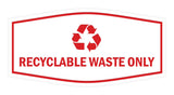 Fancy Recyclable Waste Only Wall or Door Sign