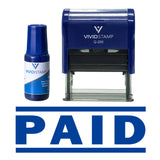 Paid Self Inking Rubber Stamp Combo With Refill
