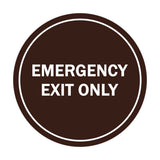 Signs ByLITA Circle Emergency Exit Only Sign