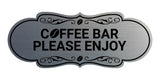 Designer Coffee Bar Please Enjoy Wall or Door Sign