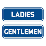 Basic LADIES GENTLEMEN Restroom Sign (2-Pack)