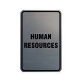Portrait Round Human Resources Sign