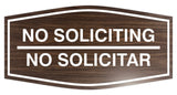 Signs ByLITA Fancy No Soliciting No Solicitar Sign
