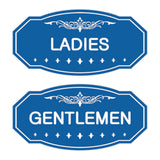 Victorian Ladies And Gents Sign Set