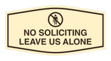 Fancy No Soliciting Leave Us Alone Wall or Door Sign