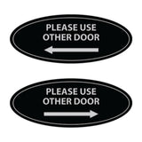 Oval Please Use Other Door Sign Set