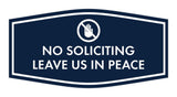 Fancy No Soliciting Leave Us In Peace Wall or Door Sign