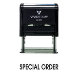 Black Special Order Self Inking Rubber Stamp