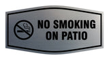 Signs ByLITA Fancy No Smoking on Patio Sign with Adhesive Tape, Mounts On Any Surface, Weather Resistant, Indoor/Outdoor Use