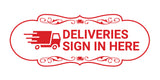 Designer Deliveries Sign In Here Wall or Door Sign