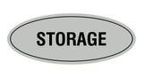 Lt Gray Oval STORAGE Sign