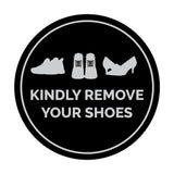 Signs ByLITA Circle Kindly Remove Your Shoes Sign