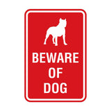 Portrait Round Beware Of Dog Sign