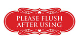 Designer Please Flush After Using Wall or Door Sign