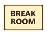 Signs ByLITA Classic Framed Break Room Sign