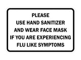 Classic Framed Please Use Hand Sanitizer and Wear Face Mask Sign