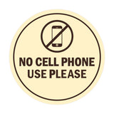 Signs ByLITA Circle No Cell Phone Use Please Sign