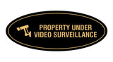 Oval Property Under Video Surveillance Sign