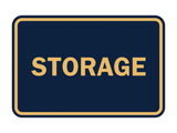 Navy Blue / Gold Signs ByLITA Classic Framed Storage Sign
