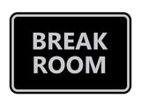 Signs ByLITA Classic Framed Break Room Sign