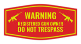 Fancy Warning Registered Gun Owner Do Not Trespass Sign