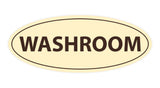 Oval Washroom Sign