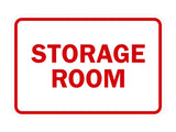 White / Red Signs ByLITA Classic Framed Storage Room Sign