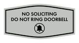 Fancy No Soliciting Do Not Ring Doorbell Wall or Door Sign