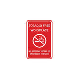 ByLITA Tobacco Free Workplace No Smoking, Vaping Or Smokeless Tobacco Sign