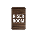 Portrait Round Riser Room Sign with Adhesive Tape, Mounts On Any Surface, Weather Resistant