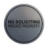 Signs ByLITA Circle No Soliciting Private Property Sign