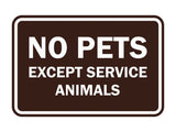 Signs ByLITA Classic Framed No Pets Except Service Animals Sign