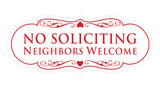 Signs ByLITA Designer No Soliciting Neighbors Welcome Sign