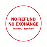 Signs ByLITA Circle No Refund No Exchange Sign