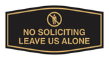 Fancy No Soliciting Leave Us Alone Wall or Door Sign