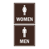 Square men women sign set with Adhesive Tape, Mounts On Any Surface, Weather Resistant