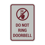 Portrait Round Do Not Ring Doorbell Sign