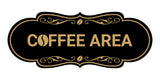 Designer Coffee Area Wall or Door Sign