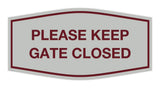 Signs ByLITA Fancy Please Keep Gate Closed Sign