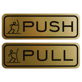 Fun Horizontal Push Pull Door Sign