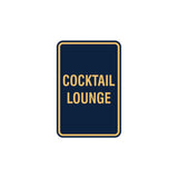 Portrait Round Cocktail Lounge Sign with Adhesive Tape, Mounts On Any Surface, Weather Resistant