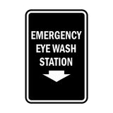 Portrait Round Emergency Eye Wash Station Sign