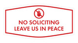 Fancy No Soliciting Leave Us In Peace Wall or Door Sign