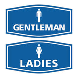 Signs ByLITA Fancy Ladies and Gentlemen Sign Set, 2-Pack