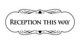 Signs ByLITA Designer Reception This Way Sign