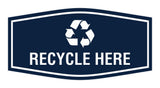 Fancy Recycle Here Wall or Door Sign